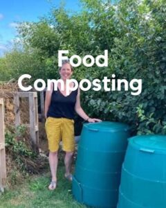 Woman standing Infront of compost bins