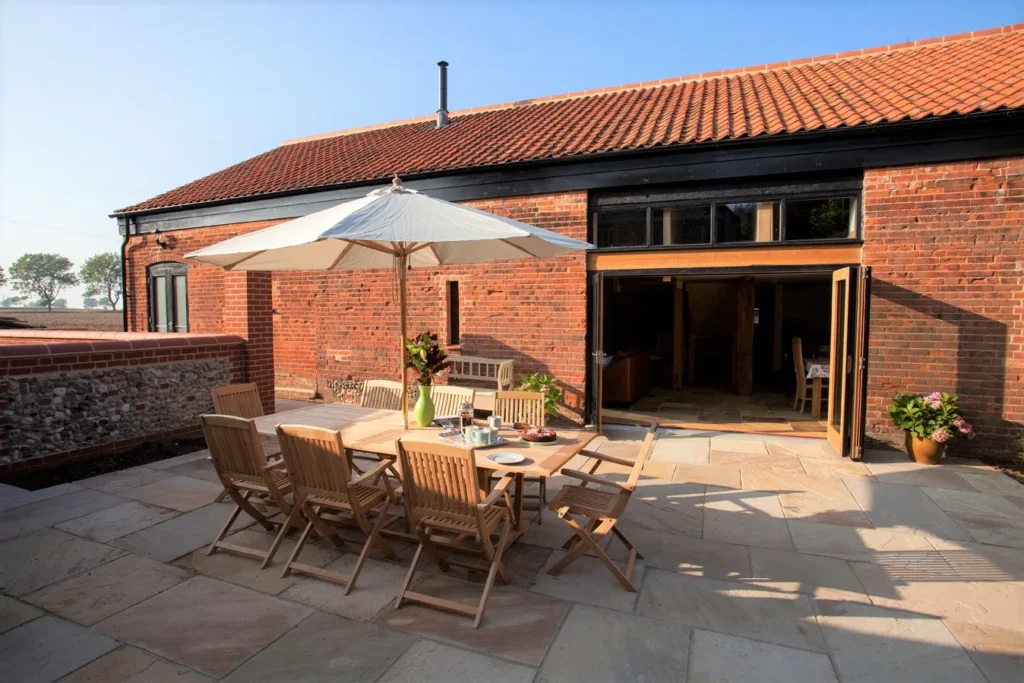 Threshing Barn accommodation at Mill Farm Eco Barns with level access to outdoor spaces