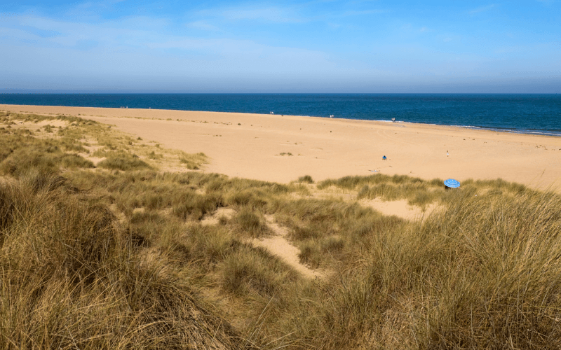 Sand dunes and beach at Winterton on Sea, Norfolk