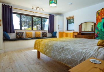 Large windows bedroom