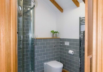 Bathroom in grey colour design