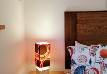 Bedside lamp in the Hay Barn bedroom